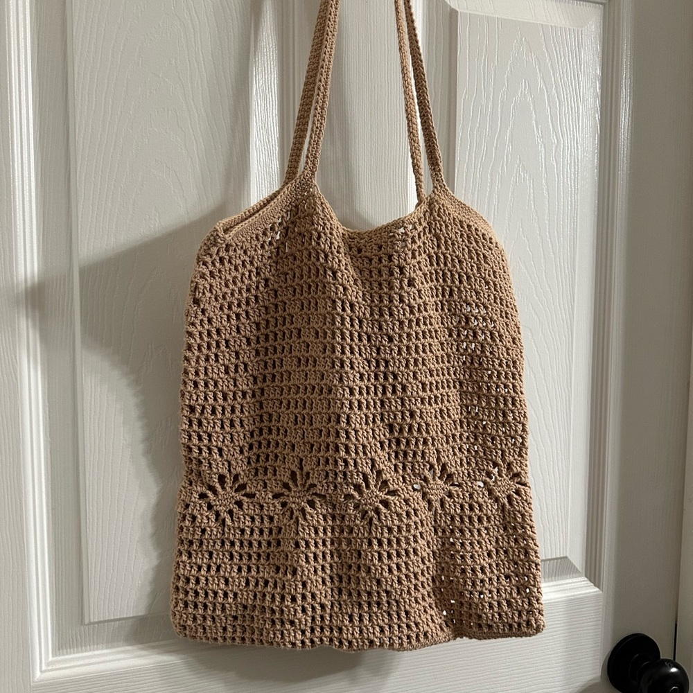 Used/ Crochet cotton bag